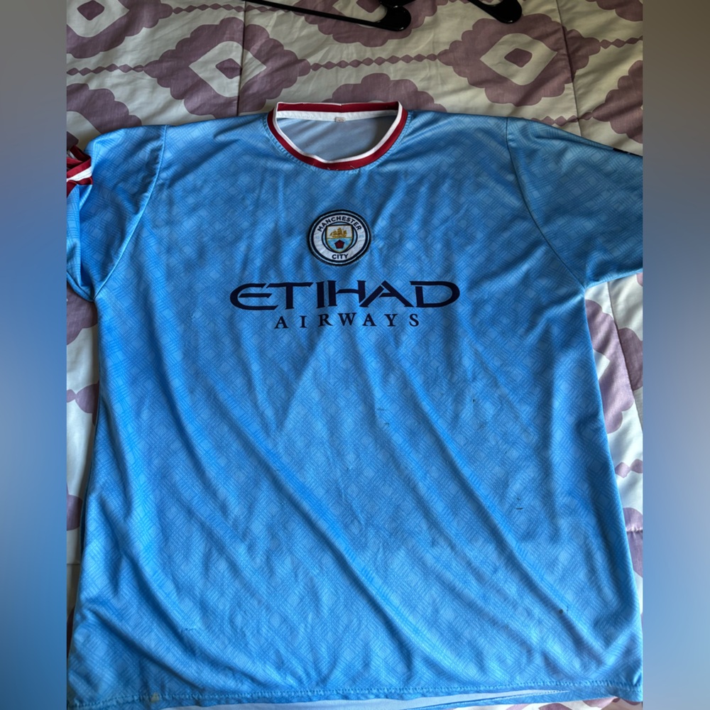 adidas Blue and White Men's Jersey